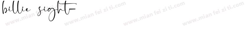 billie sight字体转换